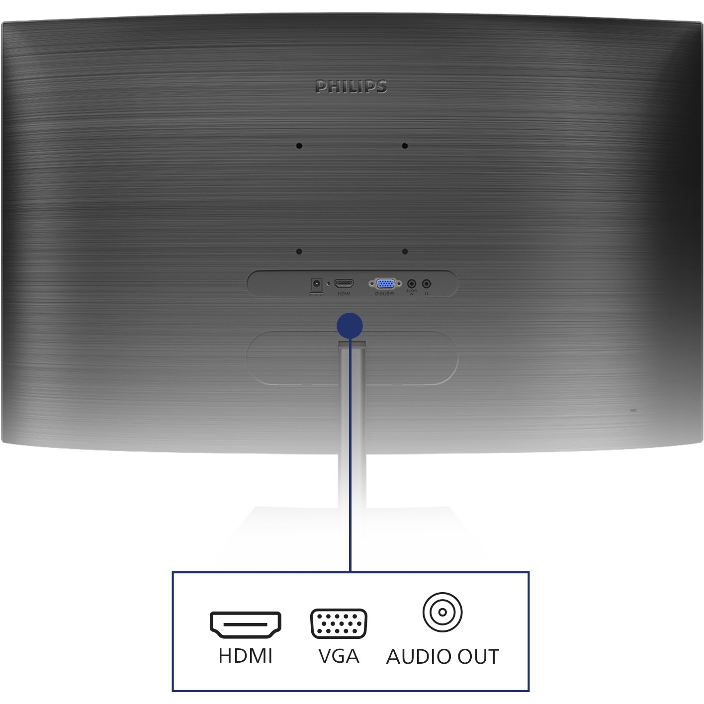 Monitor Philips 241E1SCA / 23.6″ / FHD / VA LCD Curved / 16:9 / 75Hz / 4ms / HDMI + VGA / E zezë / Adaptive‑Sync + LowBlue Mode - Figura 4