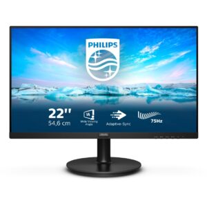 Monitor Philips 222V8LA / 21.5″ / FHD / VA LCD / 16:9 / 75Hz / 4ms / HDMI + DP / E zezë
