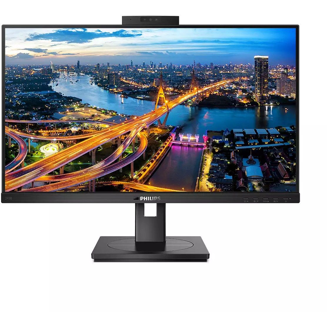 Monitor Philips 243B1JH / 23.8″ / FHD / IPS LCD / 16:9 / 75Hz / 4ms / HDMI + DP + USB‑C + USB Hub / E zezë - Figura 2