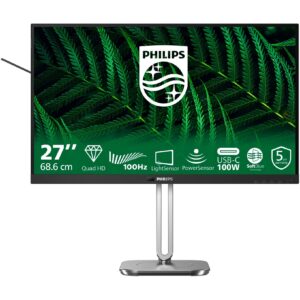 Monitor Philips 27B2G5601 / 27″ / QHD / IPS LCD / 16:9 / 100Hz / 4ms / HDMI + DP + USB‑C / E zezë / Lift + Pivot