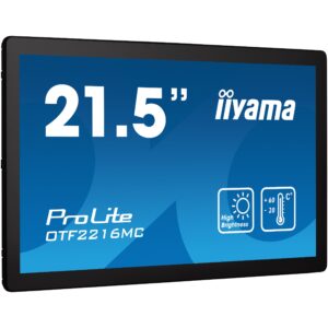 Monitor iiyama ProLite OTF2216MC-B1 / 21.5″ / FHD / IPS LCD Touchscreen / 16:9 / 60Hz / 8ms / HDMI + DP + USB / E zezë / Outdoor PCAP Touch