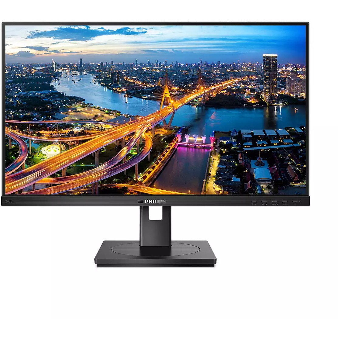 Monitor Philips 243B1 / 23.8″ / FHD / IPS LCD / 16:9 / 75Hz / 4ms / HDMI + DP + USB‑C + USB Hub / E zezë / Lift + Pivot - Figura 2