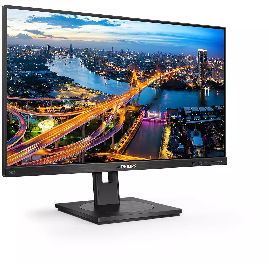 Monitor Philips 243B1 / 23.8″ / FHD / IPS LCD / 16:9 / 75Hz / 4ms / HDMI + DP + USB‑C + USB Hub / E zezë / Lift + Pivot - Figura 3