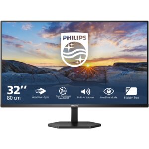 Monitor Philips 32E1N3100LA / 31.5″ / FHD / VA LCD / 16:9 / 75Hz / 4ms / HDMI + VGA  / E zezë