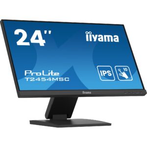 Monitor iiyama ProLite T2454MSC-B2AG / 23.8″ / FHD / IPS LCD Touchscreen / 16:9 / 60Hz / 4ms / HDMI + VGA + USB / E zezë / Multi‑Touch (10‑point)