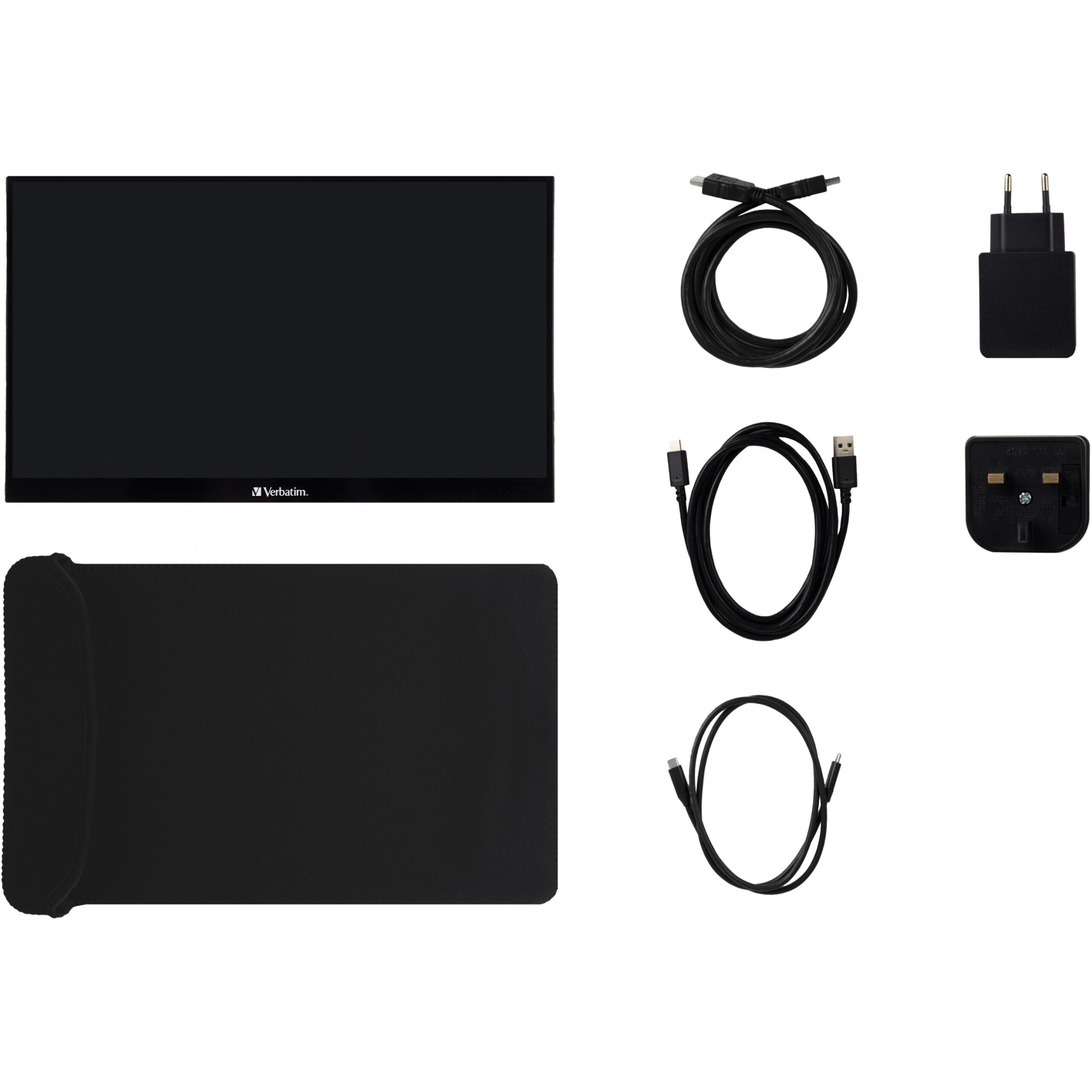 Monitor Verbatim PMT-14 / 14″ / FHD / IPS LCD Touchscreen / 16:9 / 60Hz / 6ms / HDMI + USB-C / E zezë / Portable - Figura 3