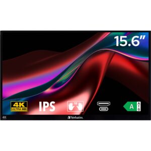 Monitor dytsor Verbatim PMT-15 / 15.6 Inch / 4K Ultra HD Touchscreen / 6ms / I zi