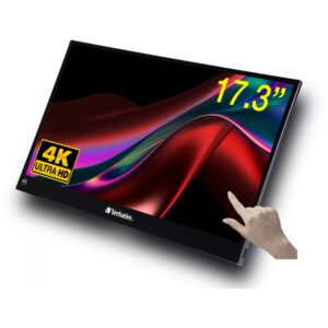 Monitor dytsor Verbatim PMT-17 / 17.3 Inch / 4K Ultra HD Touchscreen / IPS / 6ms / I zi