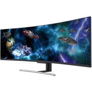 Monitor Gaming i lakuar LC-Power LC-M49-DFHD-144-C-Q / 49" UltraWide Full HD QLED 144 Hz 6 ms VA / DP HDMI / e zezë