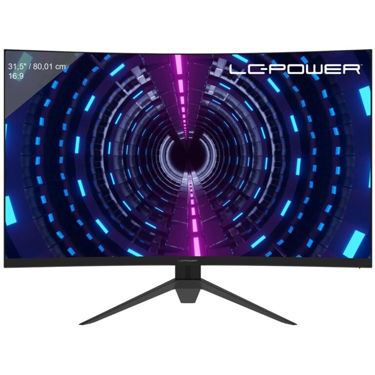 Monitor LC-Power LC-M32-QHD-165-V2 / 31.5″ / QHD / VA Curved / 16:9 / 165Hz / 4ms / HDMI + DP + Audio / E zezë