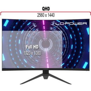 Monitor LC-Power LC-M32-QHD-165-V2 / 31.5″ / QHD / VA Curved / 16:9 / 165Hz / 4ms / HDMI + DP + Audio / E zezë