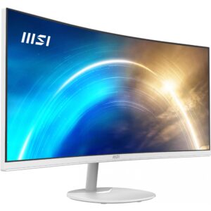 Monitor MSI PRO MP341CQWDE / 34″ / UWQHD / VA Curved / 21:9 / 100Hz / 4ms / HDMI + DP / E bardhë