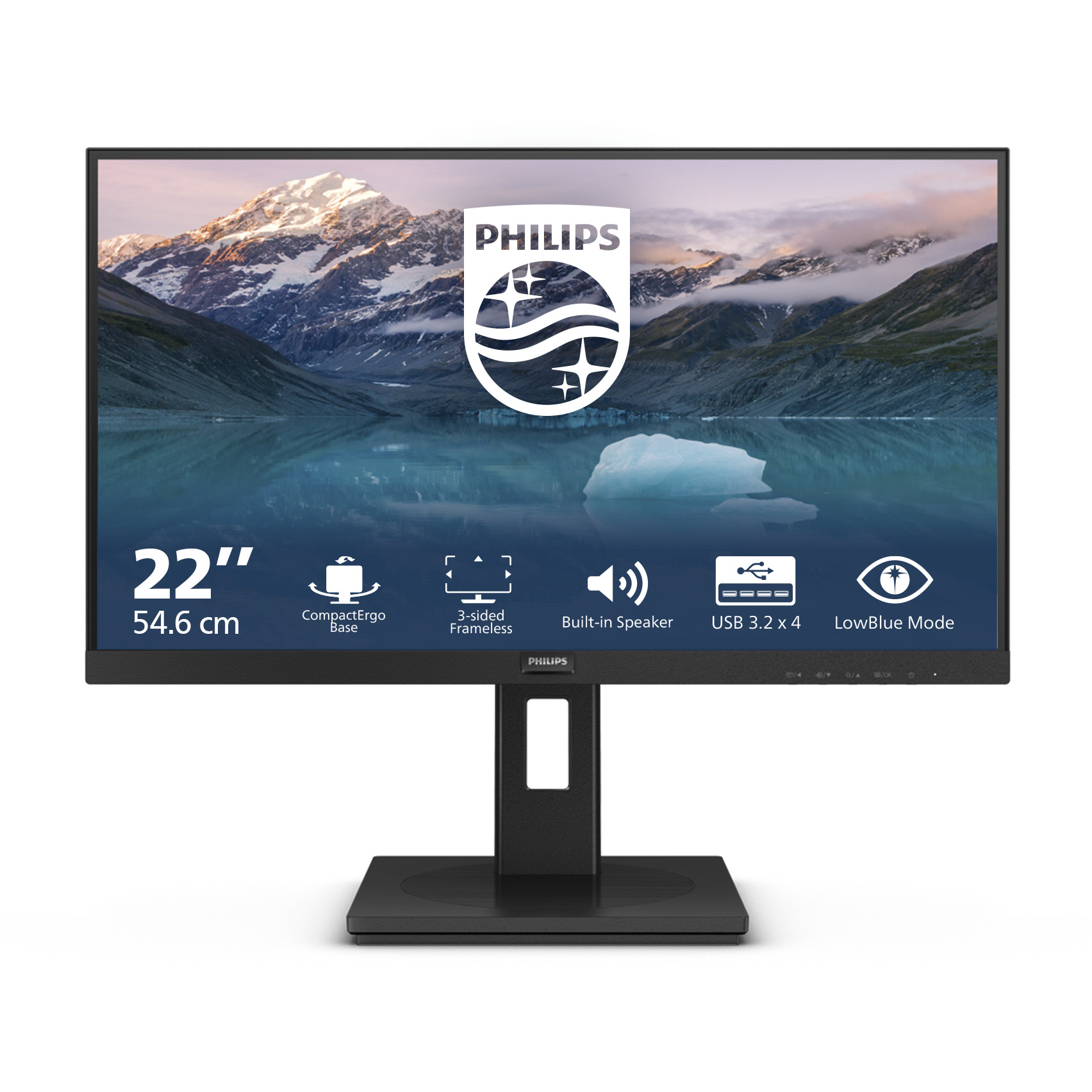 Monitor Philips 222S9JML / 21.5"/ Full HD VA / LCD / 75 Hz / 4 ms / HDMI + DisplayPort + USB + VGA / Lift Stand – Zezë - Figura 2