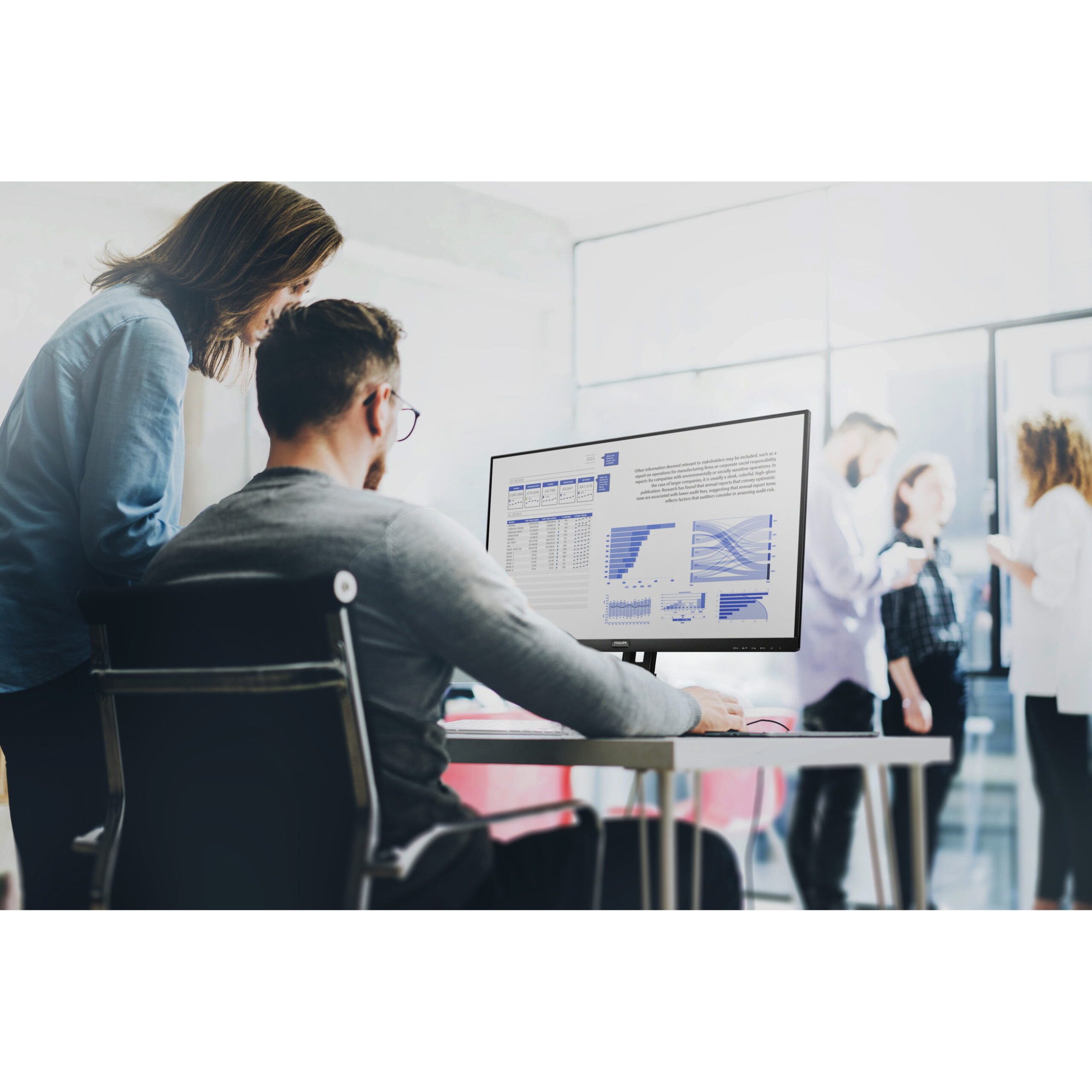 Monitor Philips 222S9JML / 21.5"/ Full HD VA / LCD / 75 Hz / 4 ms / HDMI + DisplayPort + USB + VGA / Lift Stand – Zezë - Figura 3