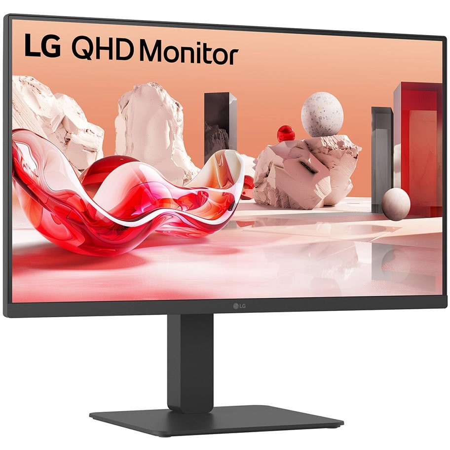 Monitor LG 27BA54QB-B / 27″ / QHD / IPS / 16:9 / 75Hz / 5ms / 2× HDMI + DP / Pivot / HDR10 / E zezë - Figura 2