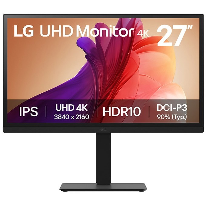 Monitor për punë LG 27BA45U-B / 27" / 4K UHD IPS / 60 Hz / 5 ms / 2xHDMI +DP +Pivot / Zezë