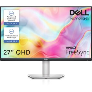 Monitor Dell S2722DC / 27″ / QHD / IPS LCD / 16:9 / 75Hz / 4ms / 2× HDMI + USB‑C / E argjendtë