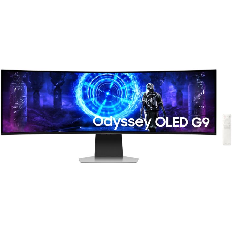 Monitor Samsung S49DG950SU / 49″ / Dual QHD / OLED / 32:9 / 240Hz / 0.03ms / 2× HDMI + DP + USB Hub / E argjendtë