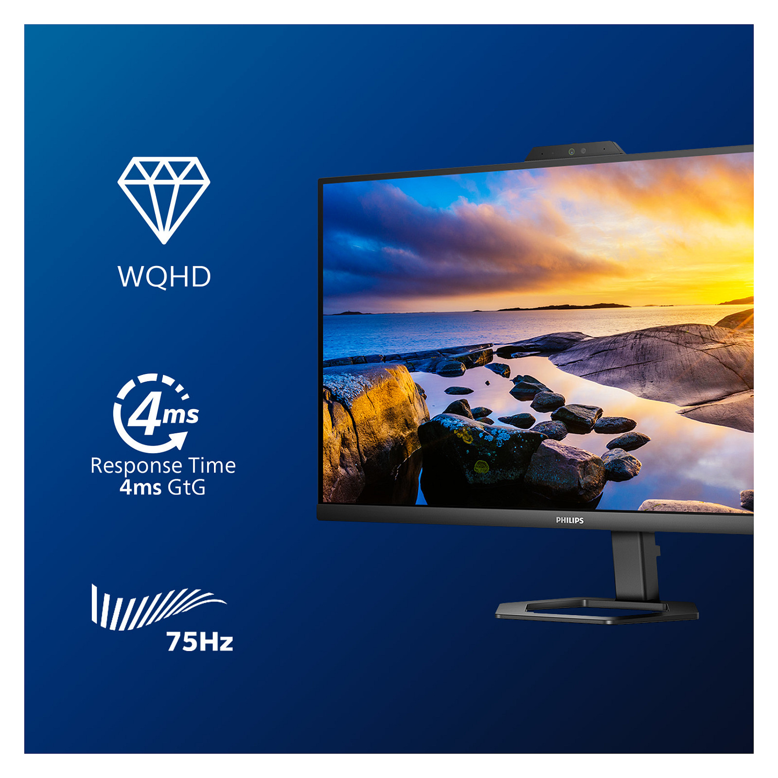 Monitor Philips 27E1N5600HE / 27"/ Quad HD LCD IPS / 75Hz / 4ms / USB-C+HDMI+DP - Zezë - Figura 2