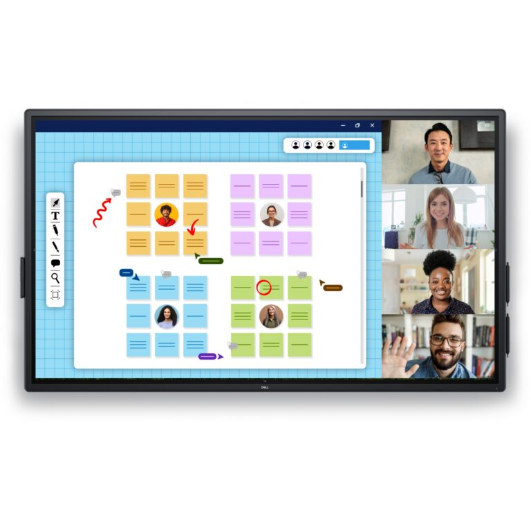 Monitor Dell Pro 75 Plus P7525QT / 75″ / UHD 4K / IPS LCD / 16:9 / 60Hz / 8ms / HDMI + DP + USB‑C / E zezë / 20‑point Touch / USB Hub + Ethernet
