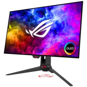 Monitor ASUS ROG Swift OLED PG27AQDM / 27″ / WQHD / OLED / 16:9 / 240Hz / 0.03ms / HDMI + DP / E zezë / AMD FreeSync Premium + G‑SYNC Compatible