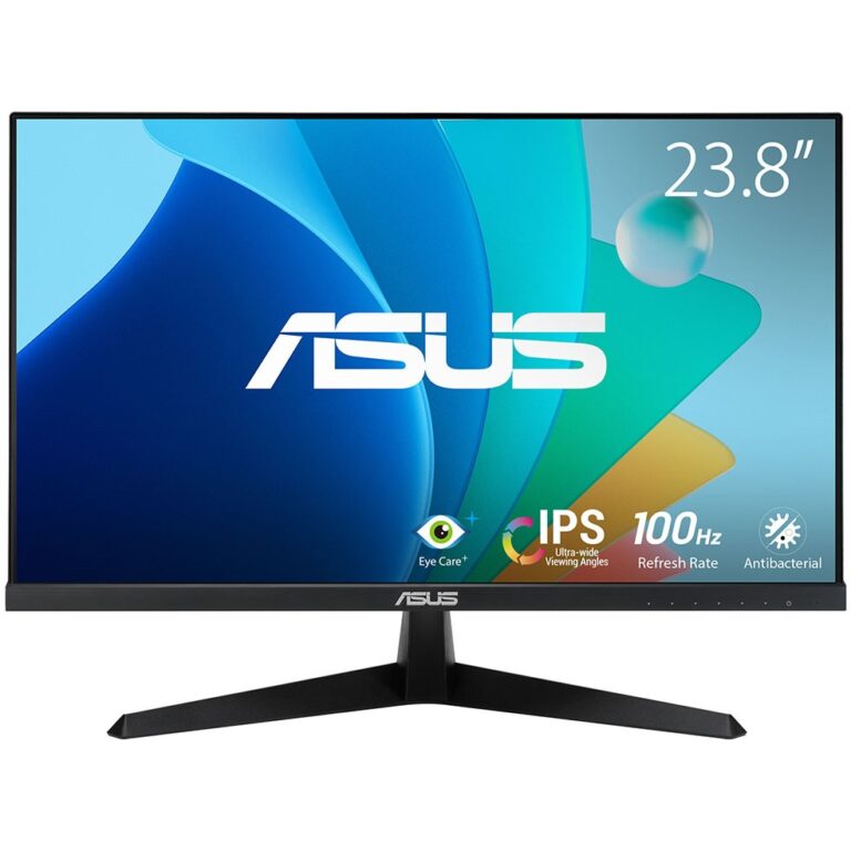 Monitor ASUS VY249HF Eye Care / 23.8″ / FHD / IPS LCD / 16:9 / 100Hz / 1ms VRB / HDMI + VGA / E zezë / Low Blue Light + Flicker-Free