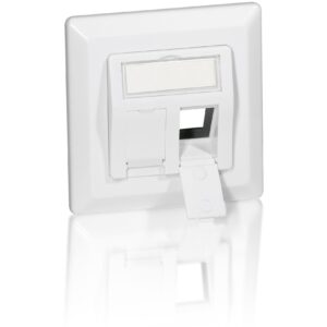 Aksesorë për rrjet Equip / Flush Mount Box + Faceplate / 2x Keystone / 45° Angle