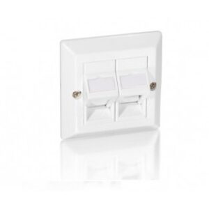 Aksesorë për rrjet Equip / Flush Mount Faceplate Only / 2x Keystone / 45° Angle