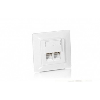 Aksesorë për rrjet Equip / Flush Mount Box + Faceplate / 2x RJ45 Cat5e Ports / 45° Angle