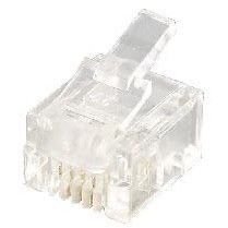 Aksesorë për Rrjet / RJ12 Modular Plug Western 6P4C / 100 pcs Bulk