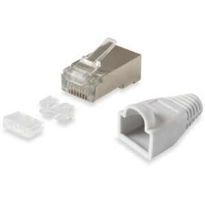 Aksesorë  për Rrjet / Cat6 RJ45 Plug / With Strain Relief / Easy Installation / 100 pcs Bulk