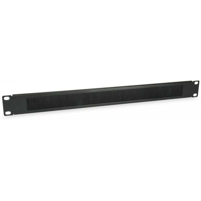 Aksesorë Rack / 19" Cable Entry Panel / 1U / Brush Insert - Zezë