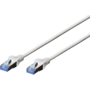 Kabllo për Rrjet DIGITUS / Patch Cable / RJ45 / SF-UTP / Cat5e / 0.50m / Polybag – Bardhë