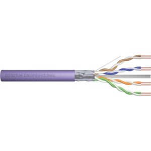 Kabllo për Rrjet / DIGITUS Cat6 Installation Cable / F/UTP / Twisted Pair / 305m / LSZH – Vjollcë