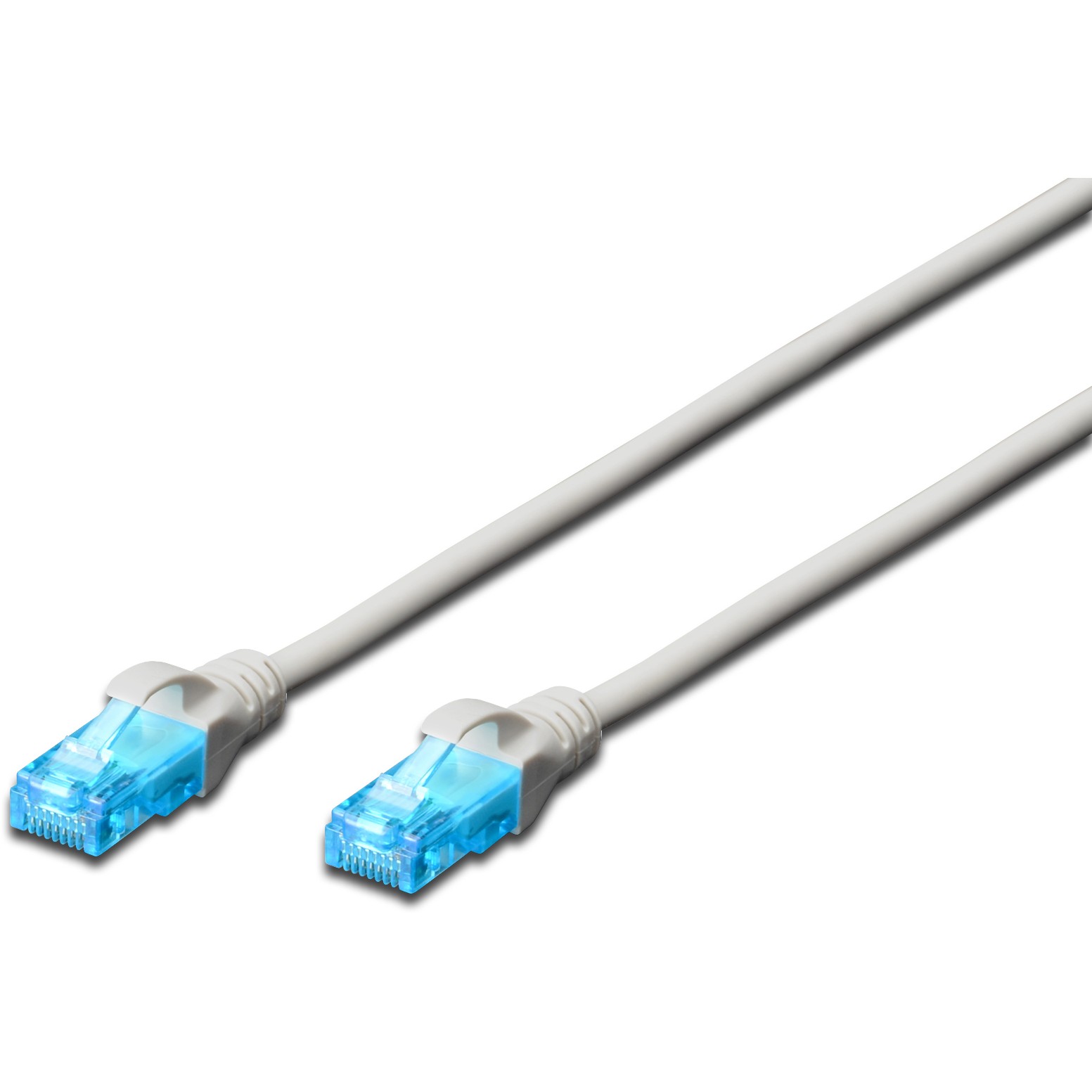Kabllo për Rrjet DIGITUS / Patch Cable / RJ45 / U-UTP / Cat5e / 1.00m / Polybag – Gri