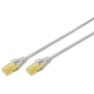 Kabllo për Rrjet DIGITUS Patch Cable RJ45 Cat6A U/UTP / 1.00m / Polybeutel - Gri
