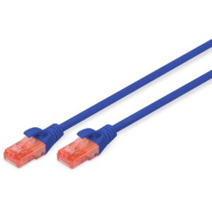 Kabllo për Rrjet / DIGITUS Cat6 Patch Cable / U/UTP / 2x RJ45 / 3.00m / LSZH / Polybag – Blu
