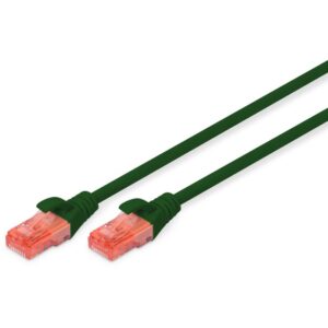 Kabllo për Rrjet / DIGITUS Cat6 Patch Cable / U/UTP / 2x RJ45 / 5.00m / LSZH / Polybag – Gjelbër