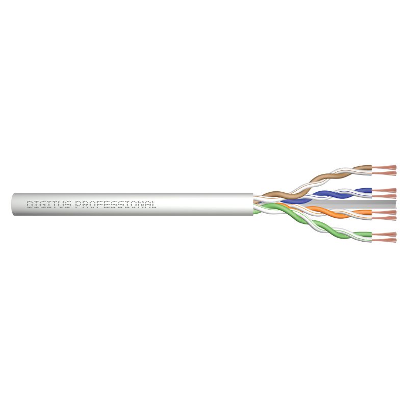 Kabllo për rrjet / DIGITUS / CAT 6A / U / UTP / Twisted Pair/ 100 m - Gri