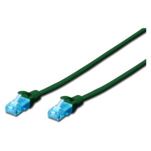 Kabllo për Rrjet DIGITUS Patch Cable RJ45 U/UTP Cat5e / 2.00m /  Latch Protection - Gjelbër