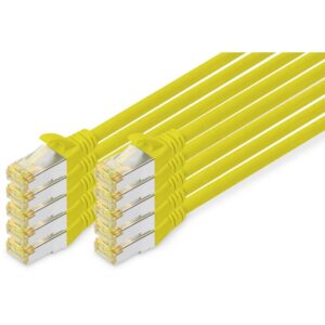 Kabllo rrjeti DIGITUS Cat6A S/FTP Patch Cable / 10 pcs / 1m - Verdhë