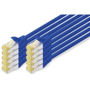 Kabllo për rrjet DIGITUS CAT.6A S/FTP Patch Cable / 10 pcs / 0.25m – Blu