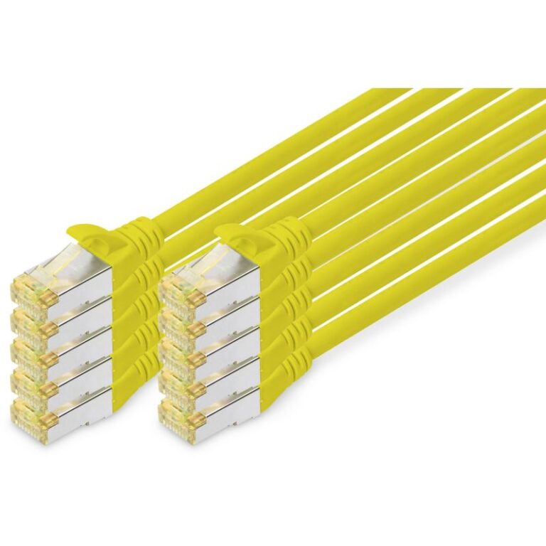 Kabllo për rrjet DIGITUS CAT.6A S/FTP Patch Cable / 10 pcs / 2m – Verdhë