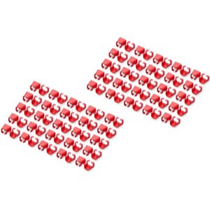 Aksesorë për rrjet DIGITUS Color Clips / Patch Cables / 100 pcs – Kuqe