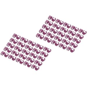 Aksesorë për rrjet DIGITUS Color Clips / Patch Cables / 100 pcs – Rozë