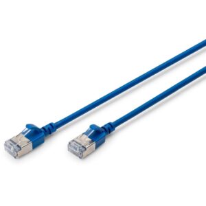 Kabllo për Rrjet DIGITUS Patchcable CAT6A F/FTP Slim 1.00m – Blu