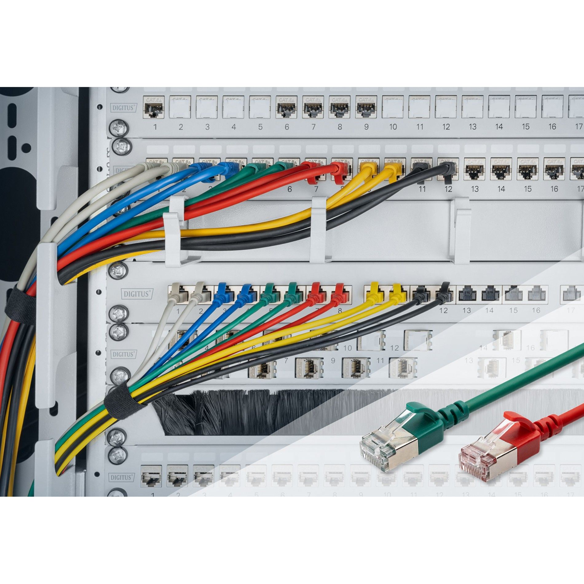 Kabllo për Rrjet DIGITUS Patch Cable Cat6A F/FTP Slim / 0.30m / Polybag - Blu - Figura 3