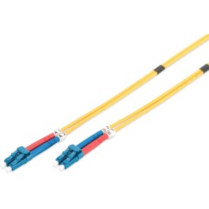 Kabllo për Rrjet DIGITUS Fiber Optic Patch Cable LC–LC / 10.00m / Singlemode Duplex OS2 / Polybag