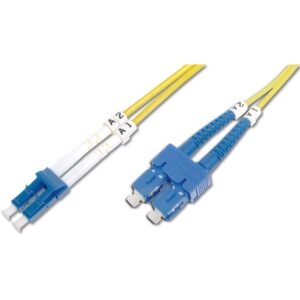 Kabllo për Rrjet  DIGITUS LWL Patch Cable LC → SC 1.00m Singlemode Duplex OS2