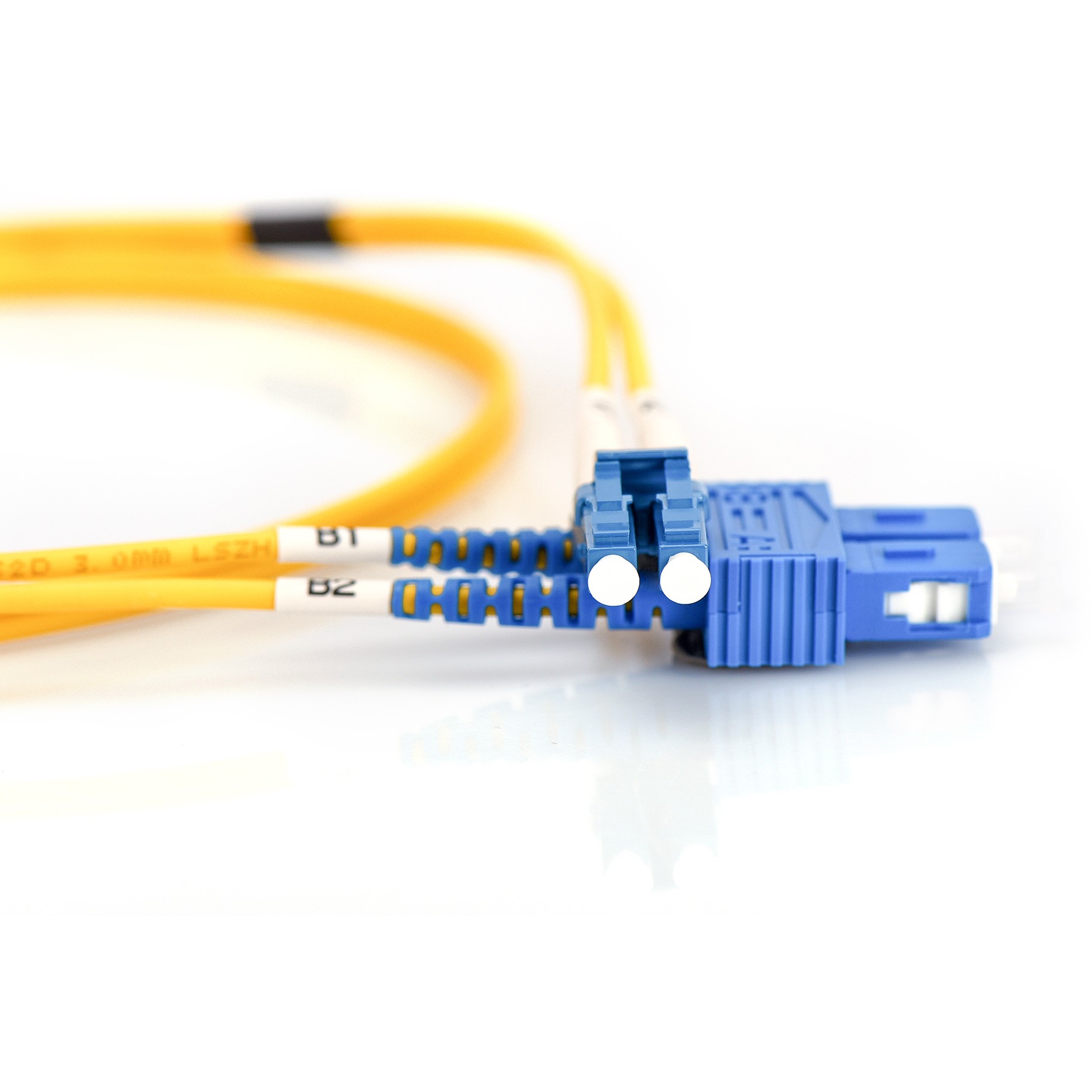 Kabllo për Rrjet DIGITUS LWL Patch Cable LC → SC 1.00m Singlemode Duplex OS2 - Figura 2